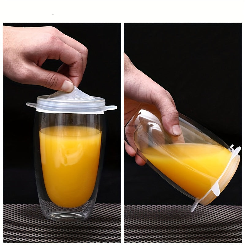6-Piece Silicone Stretch Lids – Reusable Food Storage Covers