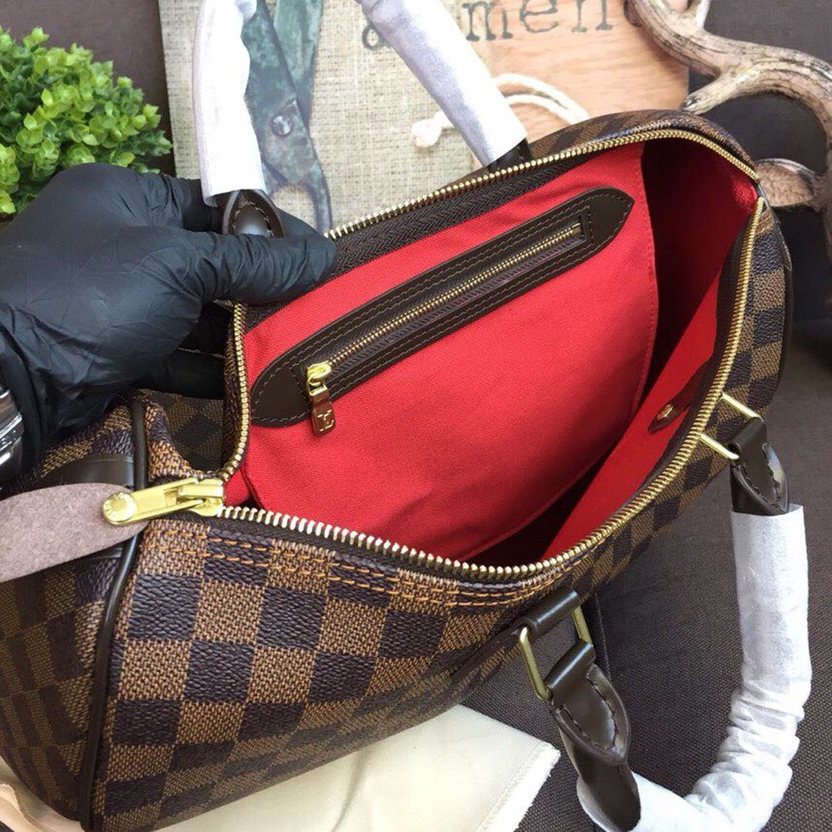 Louis Vuitton Speedy Bag 35cm Damier Ebene Canvas Spring/Summer Collection N41363, Brown – product image 12