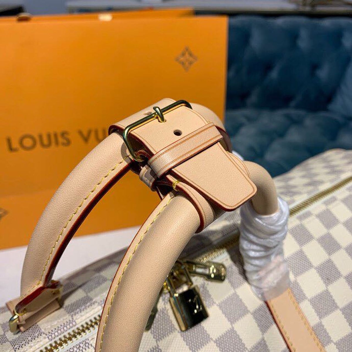Louis Vuitton Keepall Bandoulire 55cm Damier Azur Canvas Spring/Summer Collection N41429 Azur – product image 9