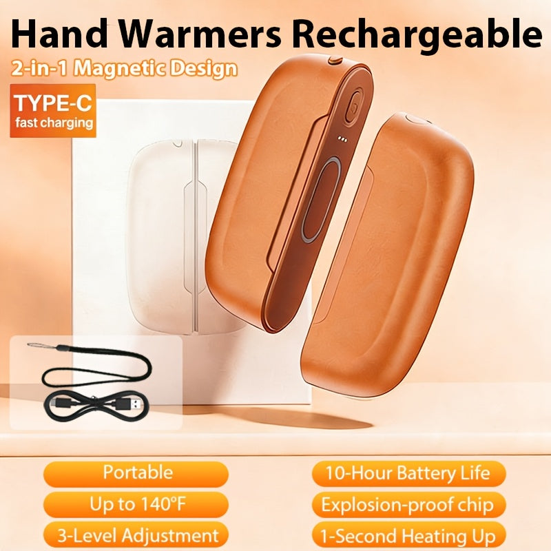 Magnetic Rechargeable Hand Warmers 2-Pack – Smart Temperature Control