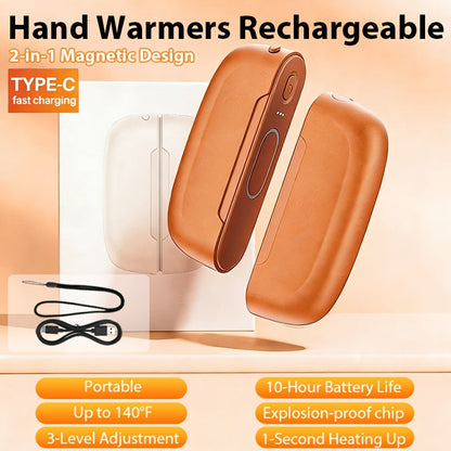 Magnetic Rechargeable Hand Warmers 2-Pack – Smart Temperature Control