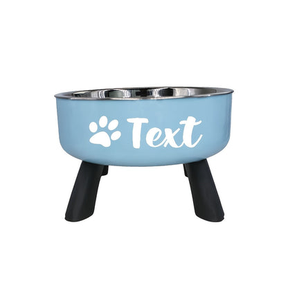 Personalized Elevated Stainless Steel Pet Bowl – Anti-Slip Feeding Bowl