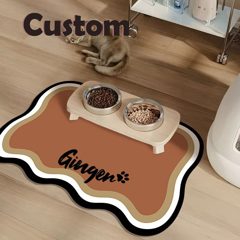 Personalized Quick-Dry Pet Feeding Mat – Absorbent & Washable