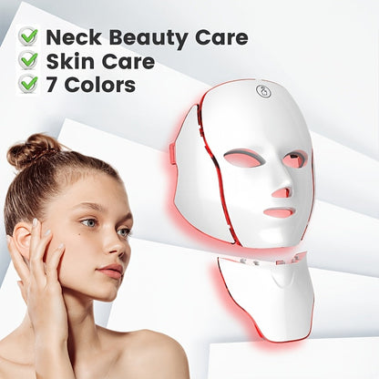 7-Color LED Face & Neck Mask – 138-LED Home Skincare Device