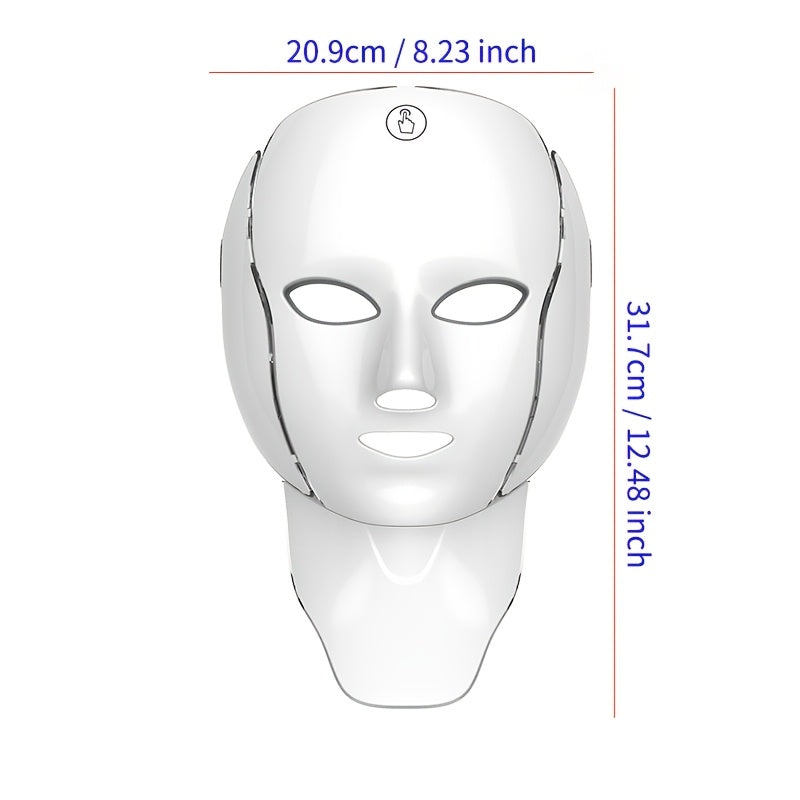 7-Color LED Face & Neck Mask – 138-LED Home Skincare Device