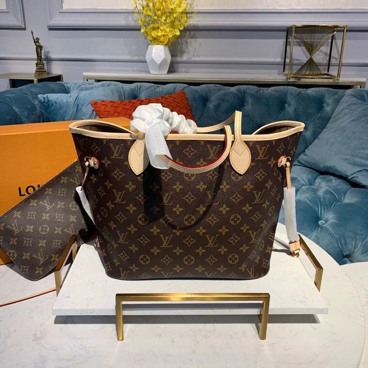 Louis Vuitton Neverfull MM Bag 32cm Monogram Canvas M40995 Beige