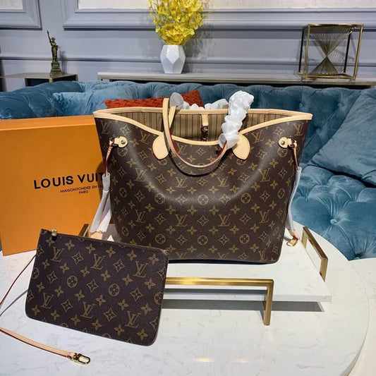 Louis Vuitton Neverfull MM Bag 32cm Monogram Canvas M40995 Beige