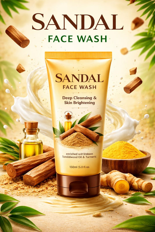 Sandal Face Wash – Deep Cleansing & Skin Brightening Formula