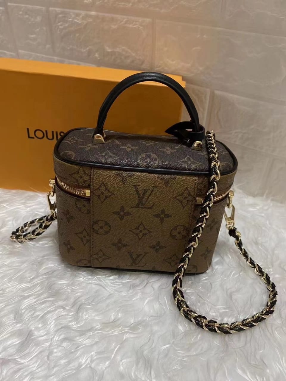 Louis Vuitton Nice BB Vanity Case Bag Monogram Reverse Canvas Fall/Winter Collection M53369, Brown – product image 2