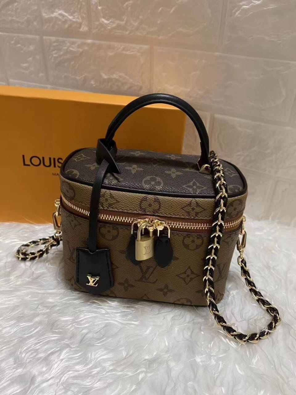 Louis Vuitton Nice BB Vanity Case Bag Monogram Reverse Canvas Fall/Winter Collection M53369, Brown – product image 1