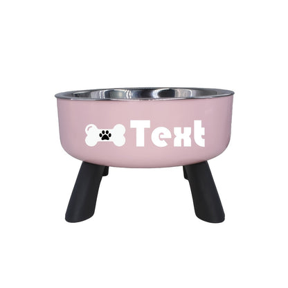 Personalized Elevated Stainless Steel Pet Bowl – Anti-Slip Feeding Bowl