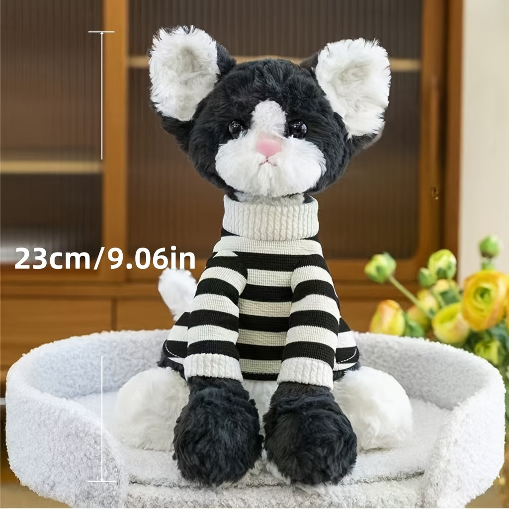 8.7" Weighted Animal Plush – Labrador & Cat Stuffed Toy