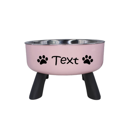Personalized Elevated Stainless Steel Pet Bowl – Anti-Slip Feeding Bowl