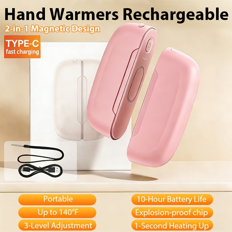 Magnetic Rechargeable Hand Warmers 2-Pack – Smart Temperature Control