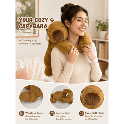 60cm Weighted Capybara Plush – Soft Calming Cuddle Toy