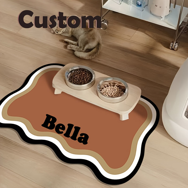 Personalized Quick-Dry Pet Feeding Mat – Absorbent & Washable