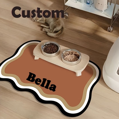 Personalized Quick-Dry Pet Feeding Mat – Absorbent & Washable