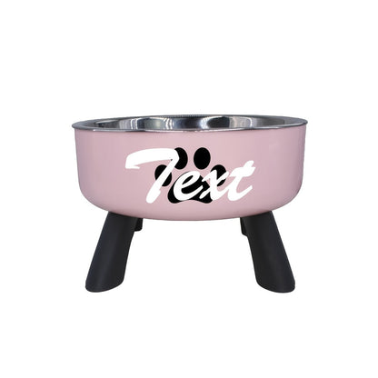 Personalized Elevated Stainless Steel Pet Bowl – Anti-Slip Feeding Bowl