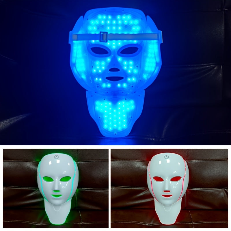 Christmas Deal, 7-Color Facial Mask Device, Beauty and Skincare Facial Equipment, Facial Skincare Tool, Face and Neck Care Mask Device, USB Charging Port, Valentine's Day and Other Holidays, Halloween and Christmas Promotion