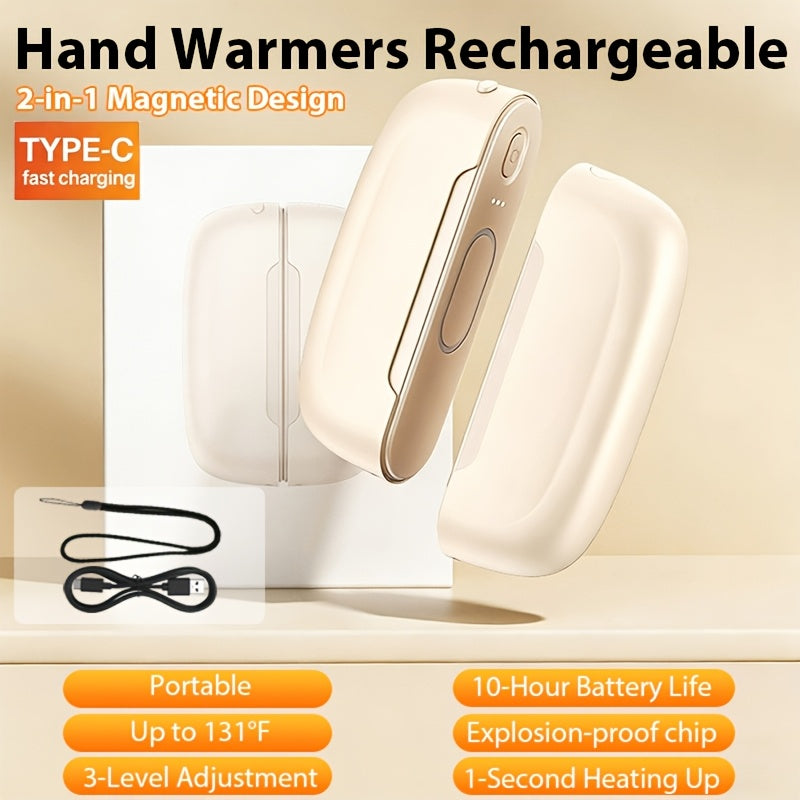 Magnetic Rechargeable Hand Warmers 2-Pack – Smart Temperature Control