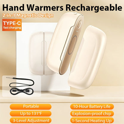Magnetic Rechargeable Hand Warmers 2-Pack – Smart Temperature Control