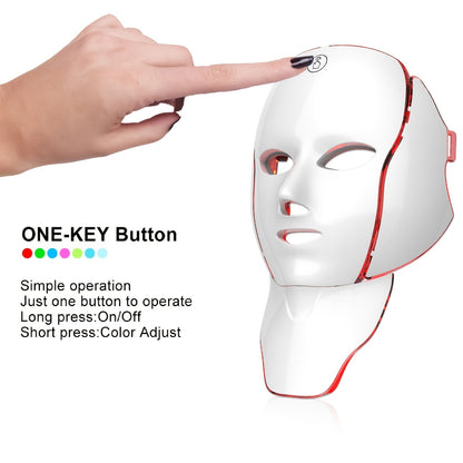 7-Color LED Face & Neck Mask – 138-LED Home Skincare Device