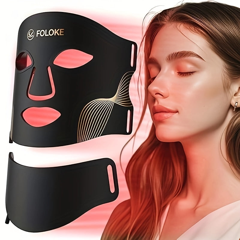 7-Color LED Red Light Therapy Face & Neck Mask – Home Skincare Device