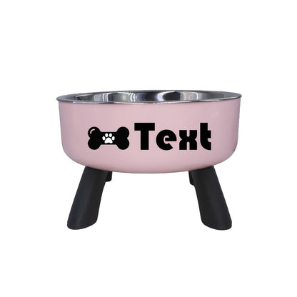 Personalized Elevated Stainless Steel Pet Bowl – Anti-Slip Feeding Bowl