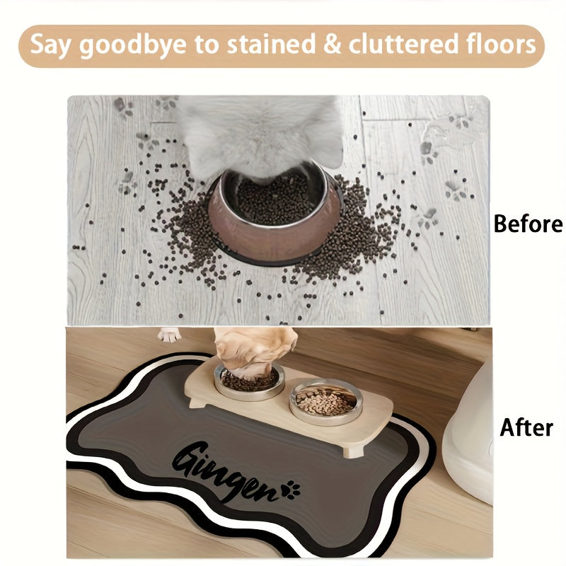 Personalized Quick-Dry Pet Feeding Mat – Absorbent & Washable