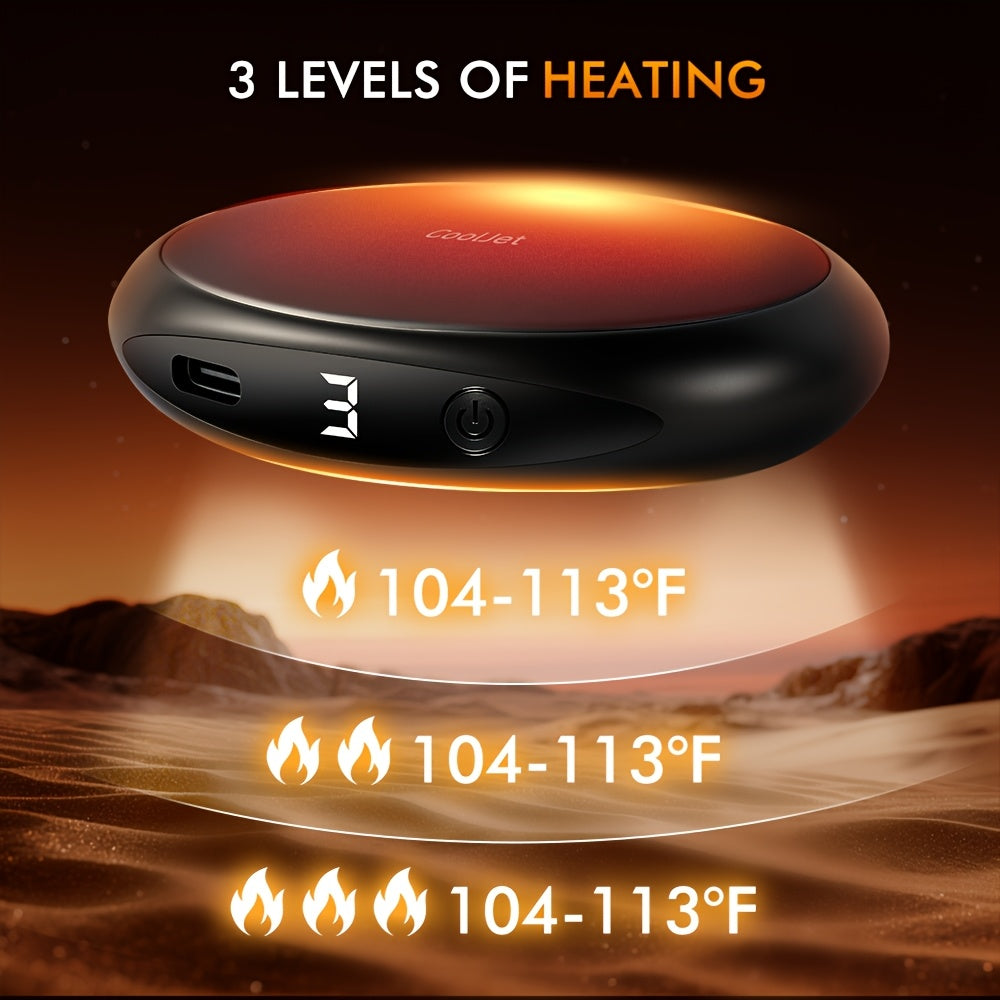 2-in-1 Magnetic Rechargeable Hand Warmers – 3 Heat Levels