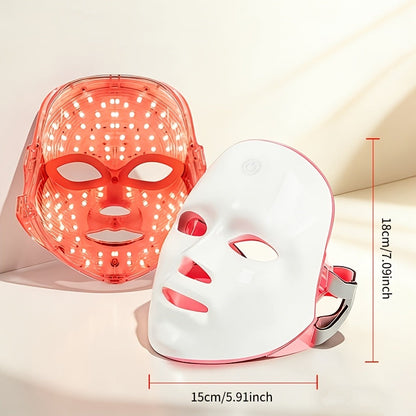 7-Color LED Facial Mask – USB Rechargeable Home Skincare Device