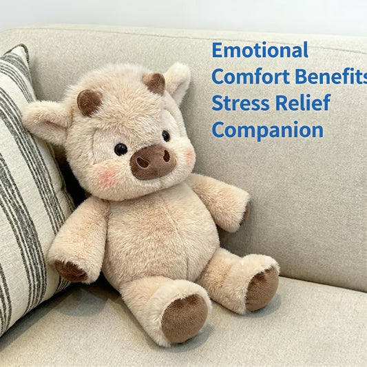 18" Weighted Highland Cow Plush – Ultra-Soft Stuffed Animal