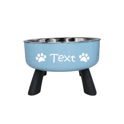 Personalized Elevated Stainless Steel Pet Bowl – Anti-Slip Feeding Bowl