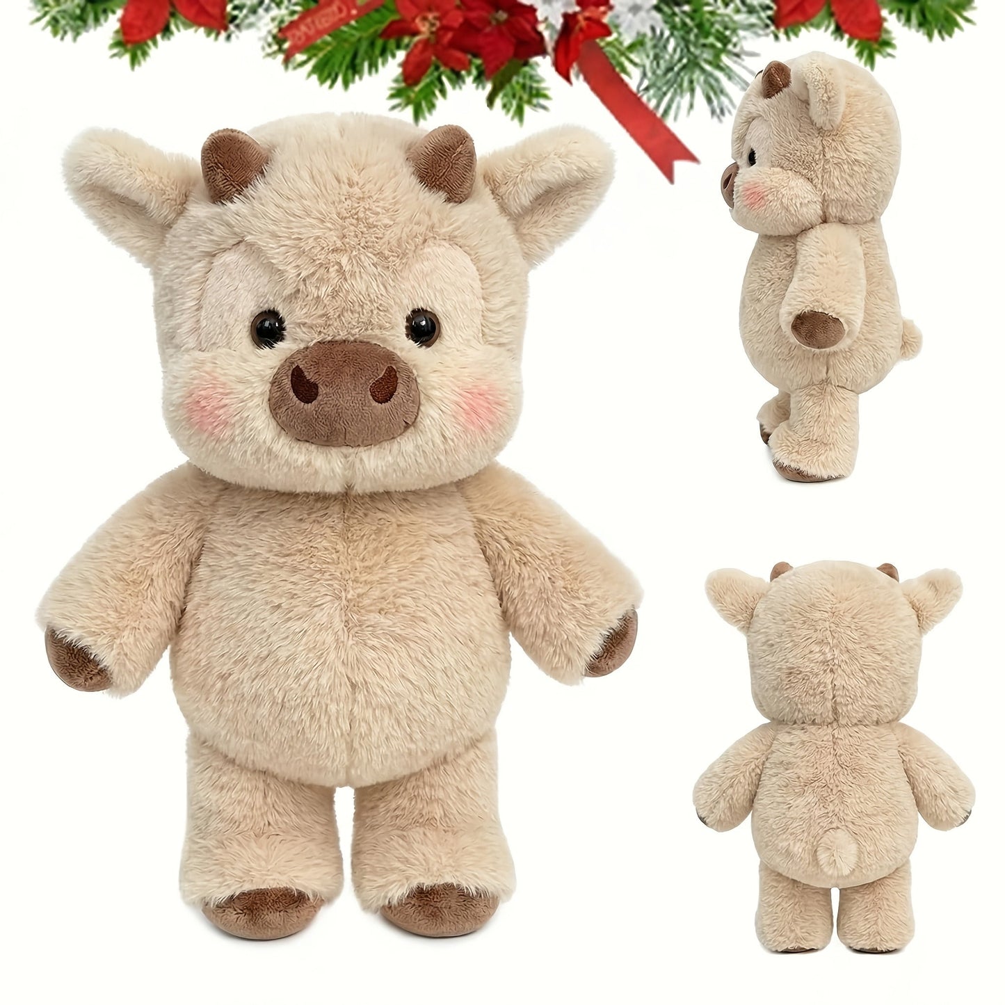 18" Weighted Highland Cow Plush – Ultra-Soft Stuffed Animal