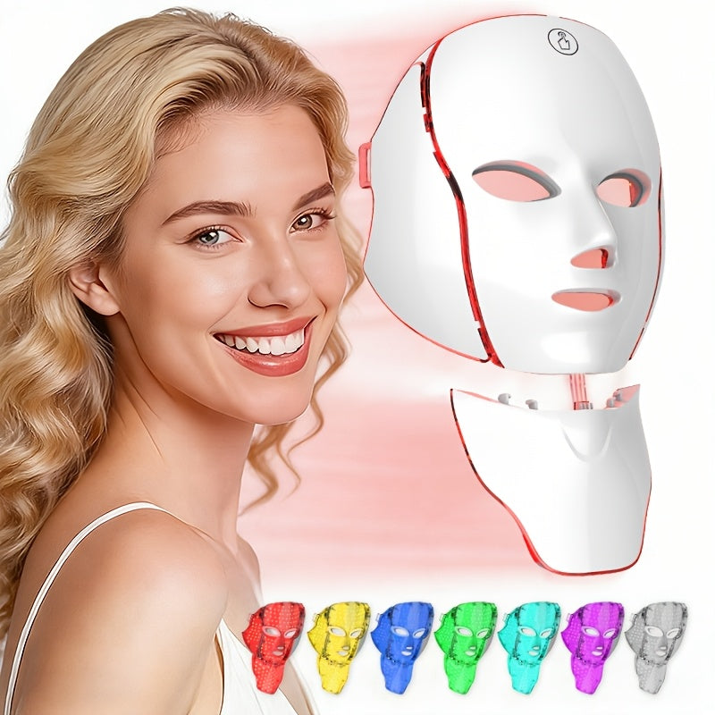 7-Color LED Face & Neck Mask – 138-LED Home Skincare Device