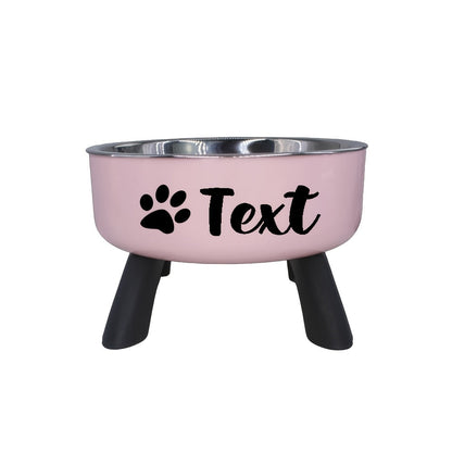 Personalized Elevated Stainless Steel Pet Bowl – Anti-Slip Feeding Bowl
