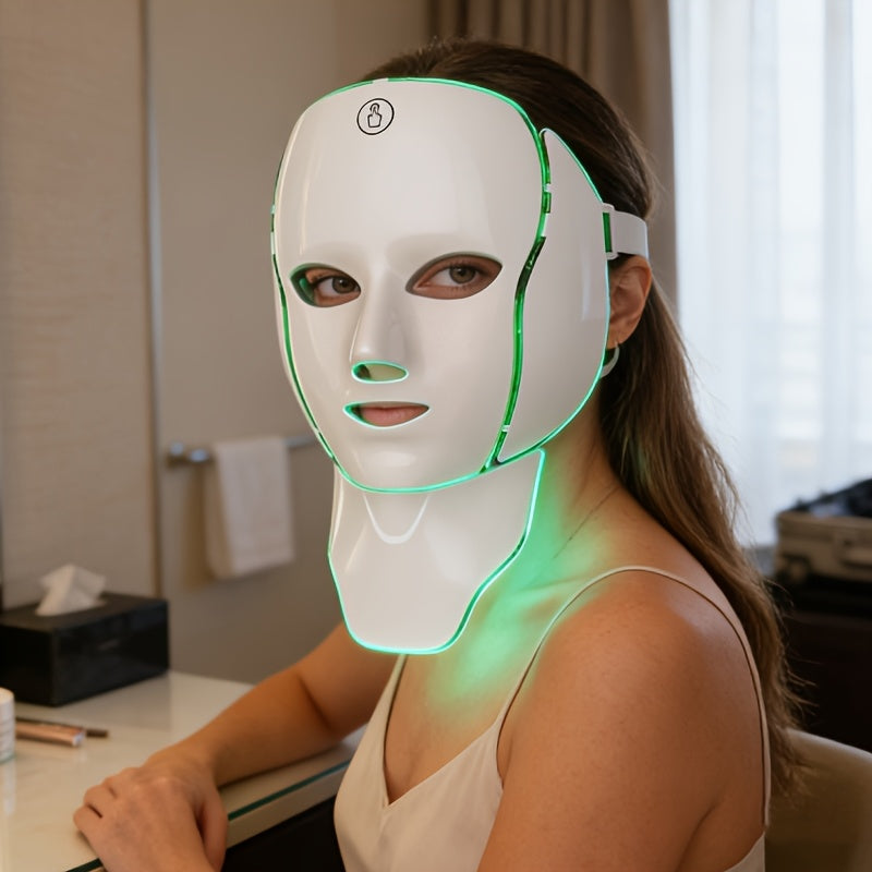 7-Color LED Face & Neck Mask – 138-LED Home Skincare Device