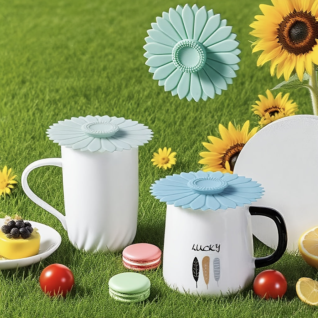 3-Piece Silicone Cup Lids – Heat-Resistant & Leakproof Covers
