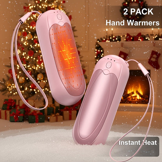 2-in-1 Rechargeable Magnetic Hand Warmers – USB Pocket Heater