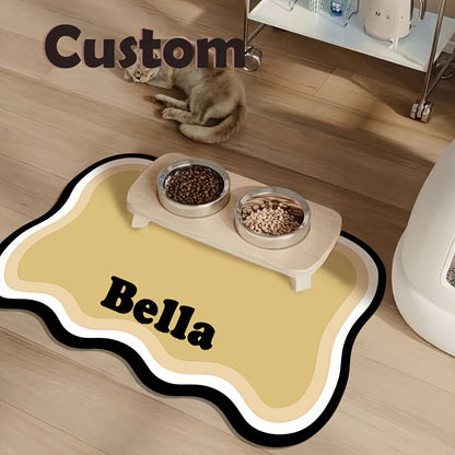 Personalized Quick-Dry Pet Feeding Mat – Absorbent & Washable