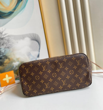 Louis Vuitton Neverfull MM Bag 32cm Damier Azur Canvas Fall/Winter Collection N41361, Red – product image 4