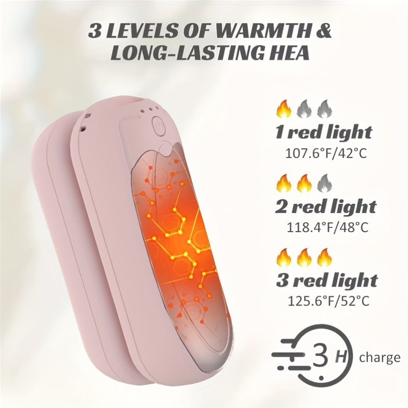 2-in-1 Rechargeable Magnetic Hand Warmers – USB Pocket Heater