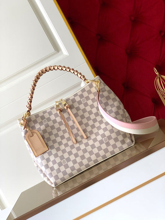 Louis Vuitton Beaubourg Woven Handle Tote Bag 32cm Damier Azur Canvas Spring/Summer Collection M40343 – product image 1