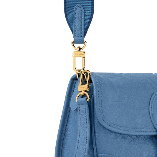 Diane Monogram Empreinte Leather Blue Jean Gold-Toned Hardware