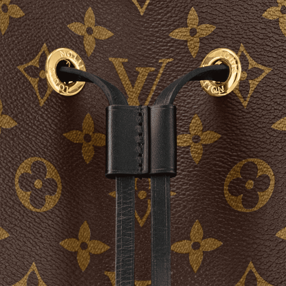 NéoNoé MM Monogram Coated Canvas Black Gold-Color Hardware