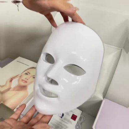 7-Color LED Facial Mask – USB Rechargeable Home Skincare Device
